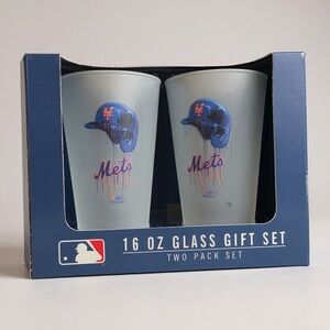 MLB Mets Blue Glass Set